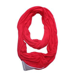 Infinity Scarf With Pocket Anti Theft Convertible Multi-Way Zipper