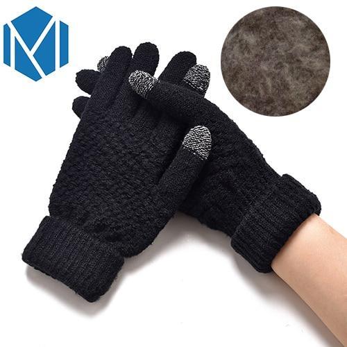 Women Warm Winter Full Finger  Woolen Gloves