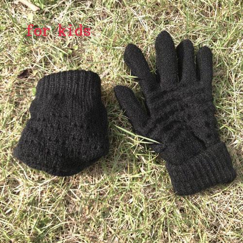 Women Warm Winter Full Finger  Woolen Gloves