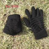 Women Warm Winter Full Finger  Woolen Gloves