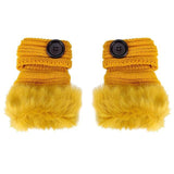 Winter Warm Faux Fox Fur Half Finger Gloves