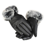 Women Warm Luxury Faux  Fur Gloves