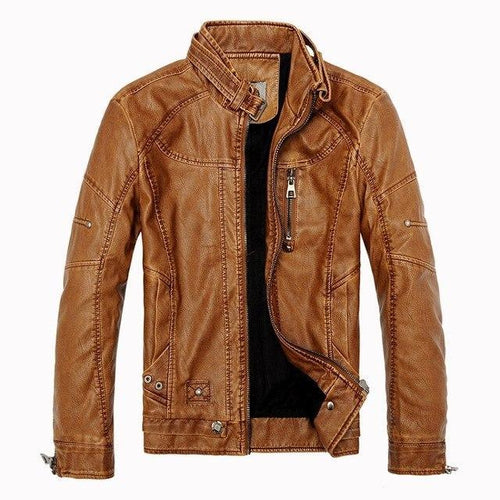 Men's Vintage Motorcycle PU Faux Jacket