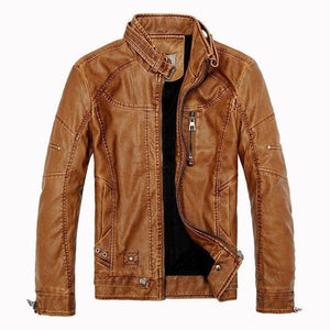 Men's Vintage Motorcycle PU Faux Jacket