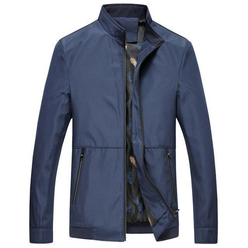 Windproof Varsity Men's Bomber Overcoat