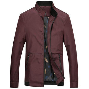 Windproof Varsity Men's Bomber Overcoat