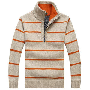 Warm Men's Striped Sweater