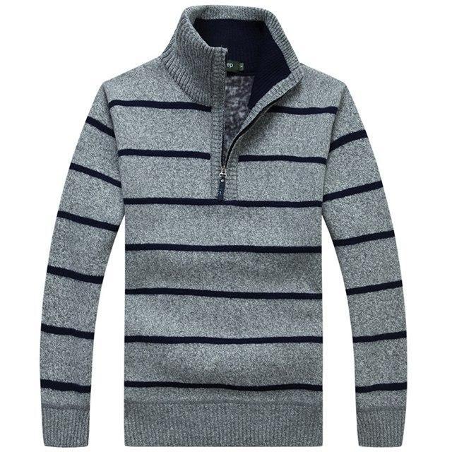 Warm Men's Striped Sweater