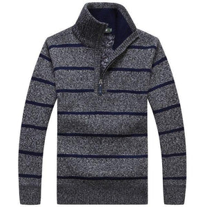 Warm Men's Striped Sweater