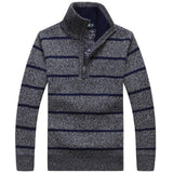 Warm Men's Striped Sweater