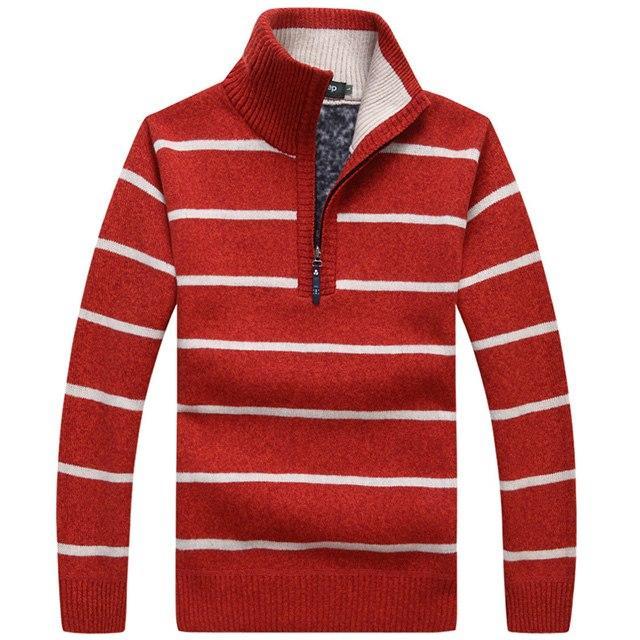 Warm Men's Striped Sweater