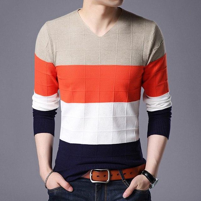 V-Neck Slim Fit Men's Sweater