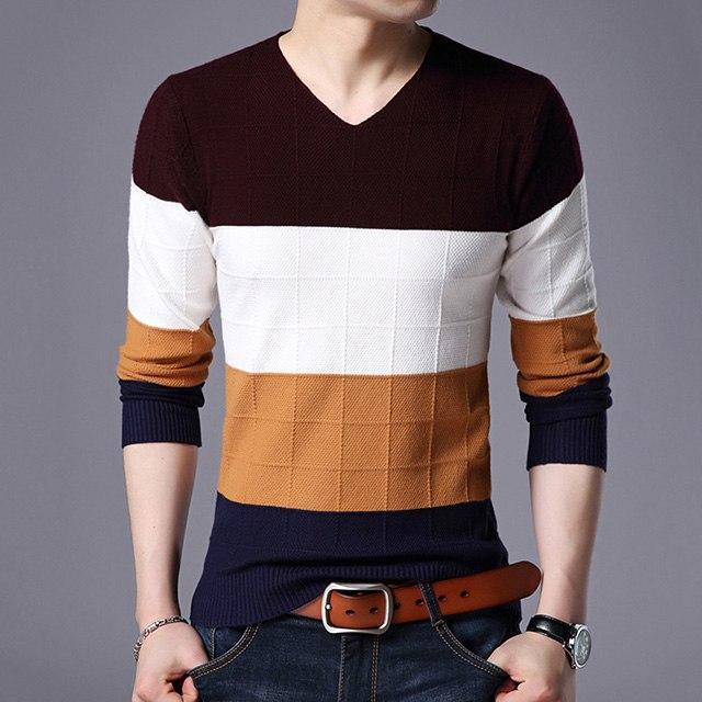 V-Neck Slim Fit Men's Sweater