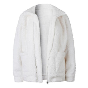 Elegant Teddy Bear Fleece Faux Fur Women's Jacket