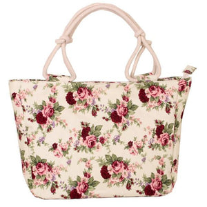 Women's Casual Printed Canvas Tote Handbag