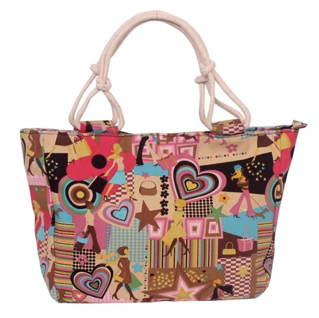 Women's Casual Printed Canvas Tote Handbag