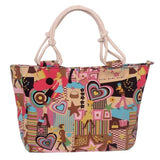 Women's Casual Printed Canvas Tote Handbag