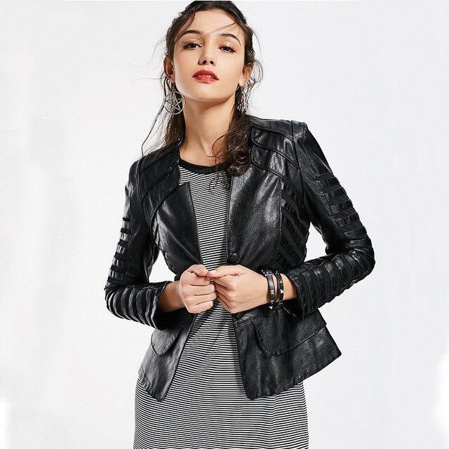 New Winter Women's Leather Jacket