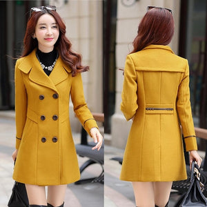 Women's Warm Wool Blend Long Coat