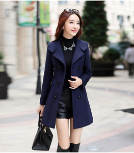 Women's Warm Wool Blend Long Coat