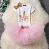 Happy 1st Birthday Unicorn Girl Dress