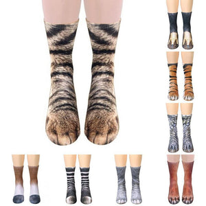 Children Dog Horse Zebra Tiger Cat Paw Cute Socks