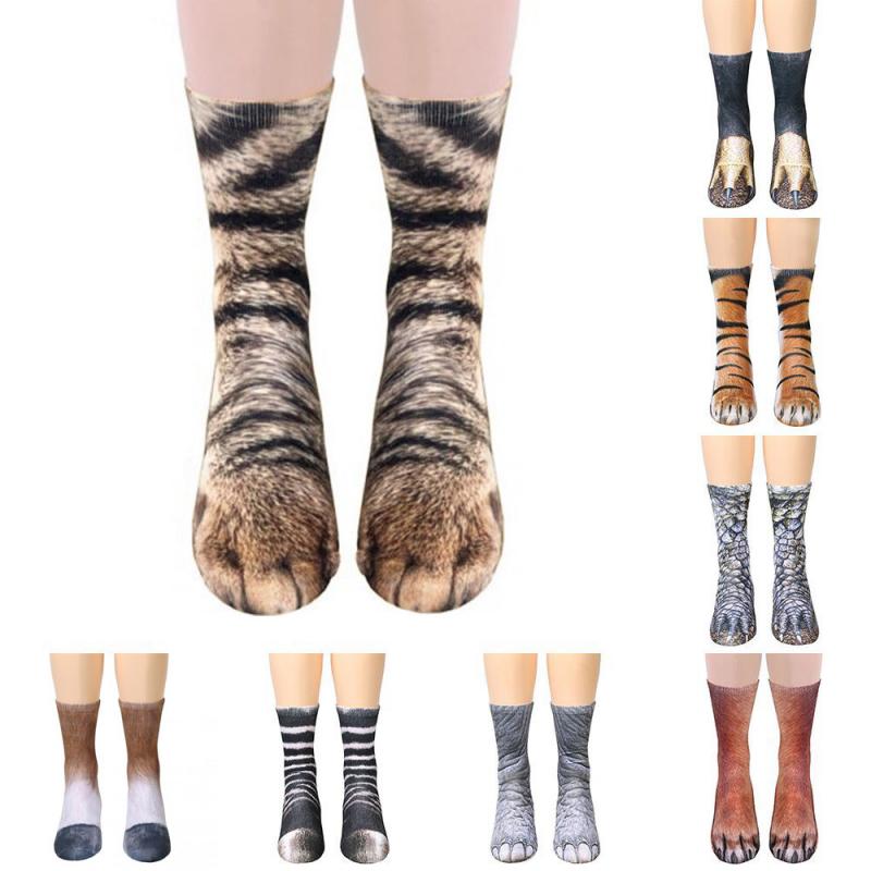 Children Dog Horse Zebra Tiger Cat Paw Cute Socks