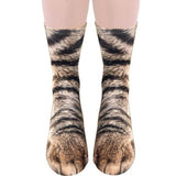 Children Dog Horse Zebra Tiger Cat Paw Cute Socks