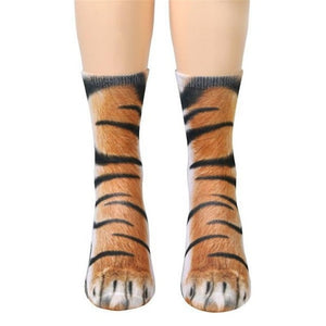 Children Dog Horse Zebra Tiger Cat Paw Cute Socks