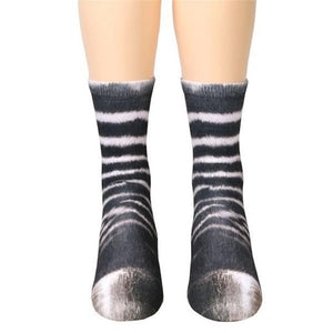 Children Dog Horse Zebra Tiger Cat Paw Cute Socks