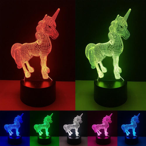 3D Color Change Unicorn LED Nightlight