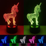 3D Color Change Unicorn LED Nightlight
