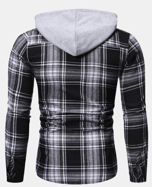 Men's Casual Long Sleeve Hooded Jacket