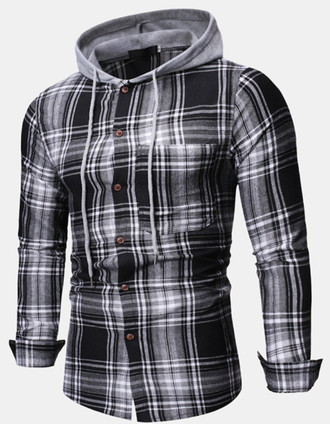 Men's Casual Long Sleeve Hooded Jacket